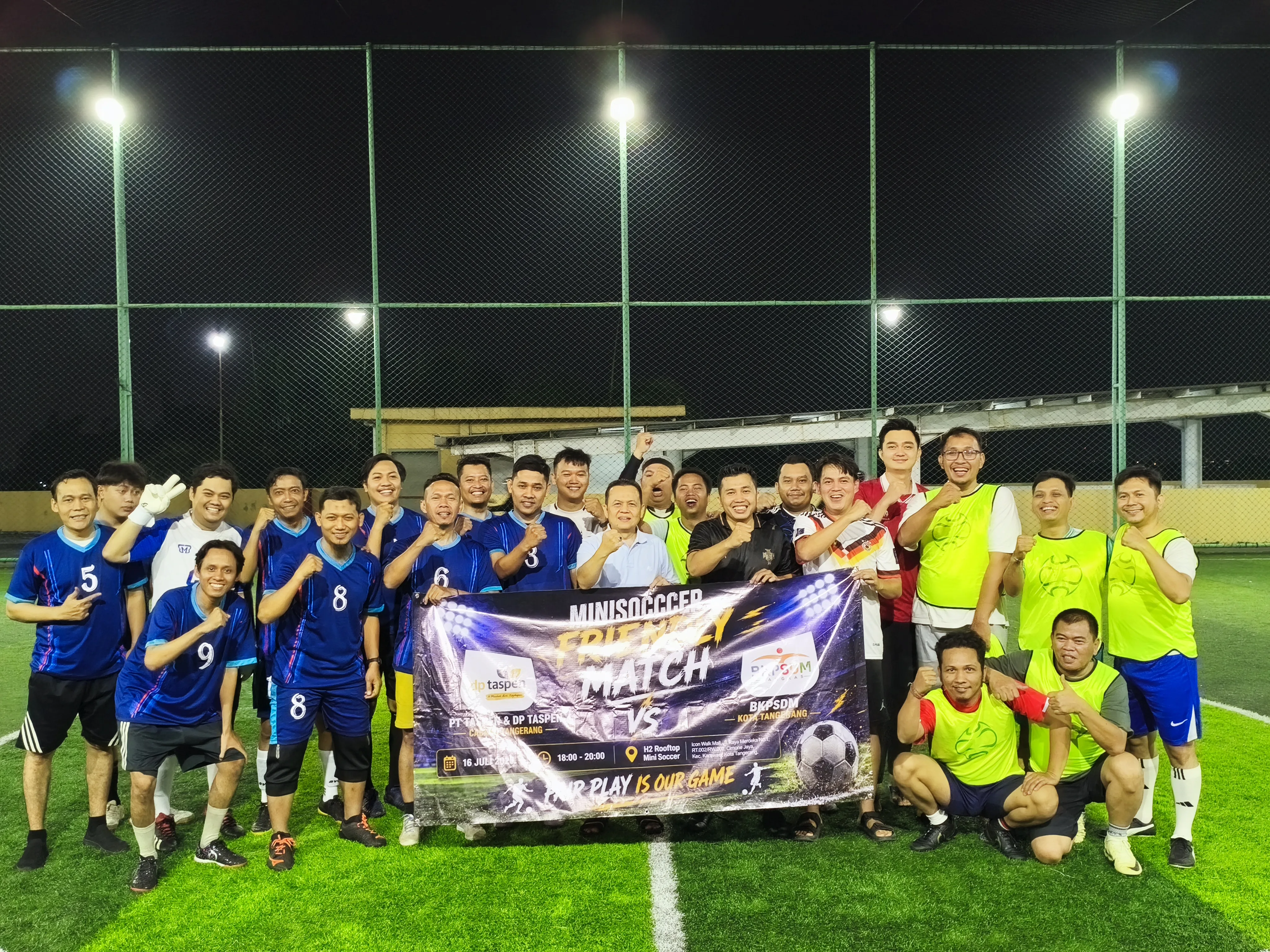 Bank DP Taspen dan PT Taspen Sparing Mini Soccer dengan BKPSDM Kota Tangerang