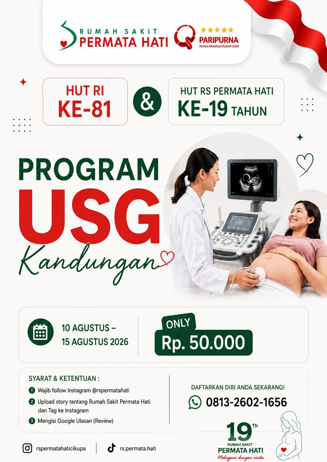 HUT Ke 19 RS Permata Hati, Bukti Cinta untuk Kesehatan Warga Tangerang